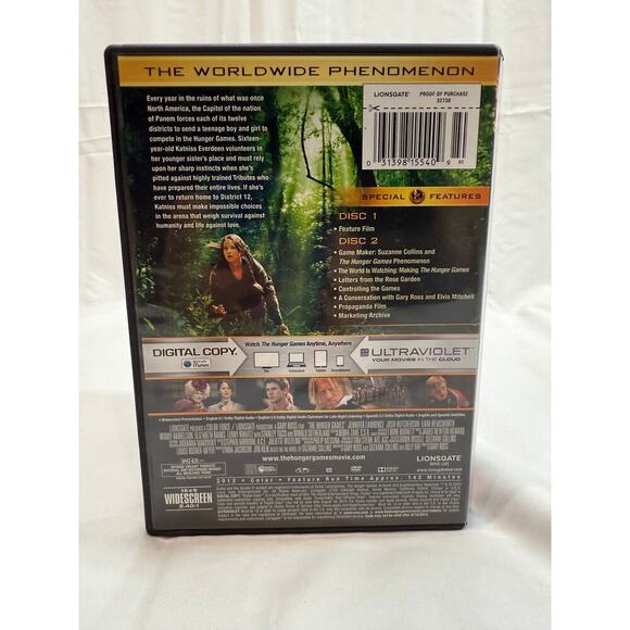 The Hunger Games (2‑Disc DVD Set, 2012) Action Sci‑Fi, No Digital Copy - Picture 3 of 3